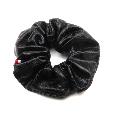 Gros chouchou métallisé 12cm - noir