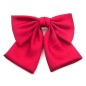 Barrette cheveux noeud à pan satin 9cm - rouge