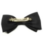 Barrette cheveux double noeud satin 9cm - violet