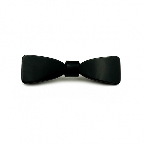 Barrette cheveux noeud fait main 6.7cm - noir