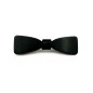 Barrette cheveux noeud fait main 6.7cm - noir