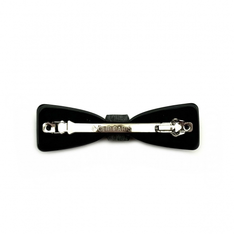 Barrette cheveux noeud fait main 6.7cm - bordeaux