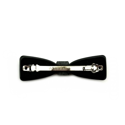 Barrette cheveux noeud fait main 6.7cm - vieux rose