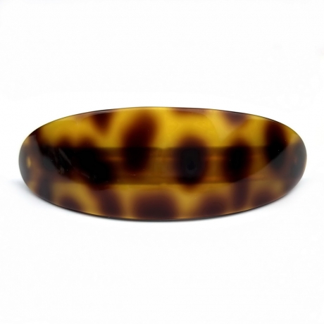 Barrette cheveux ovale incurvée fait main 9.5cm - demi blond