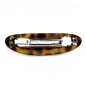 Barrette cheveux ovale incurvée fait main 9.5cm - demi blond