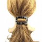 Barrette cheveux ajourée leopard fait main - noir Barrette cheveux ajourée leopard fait main - noir