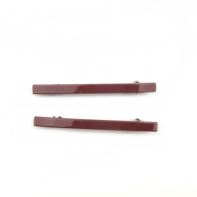 Lot de 2 barrettes cheveux fine fait main 7cm - vieux rose