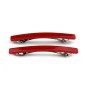 Lot de 2 barrettes cheveux fine fait main 7cm - rouge