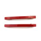 Lot de 2 barrettes cheveux fine fait main 7cm - rouge