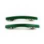 Lot de 2 barrettes cheveux fine fait main 7cm - vert