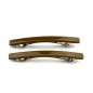 Lot de 2 barrettes cheveux fine fait main 7cm - marron