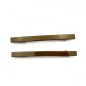 Lot de 2 barrettes cheveux fine fait main 7cm - marron