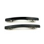 Lot de 2 barrettes cheveux fine fait main 7cm - noir