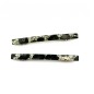 Lot de 2 barrettes cheveux fine fait main leopart 7cm - noir Lot de 2 barrettes cheveux fine fait main leopart 7cm - noir