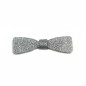 Barrette cheveux noeud fait main paillette 6.7cm - argent Barrette cheveux noeud fait main paillette 6.7cm - argent