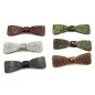 Barrette cheveux noeud fait main paillette 6.7cm - noir