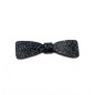 Barrette cheveux noeud fait main paillette 6.7cm - noir