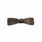 Barrette cheveux noeud fait main paillette 6.7cm - marron