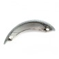 Barrette cheveux ovale incurvée fait main paillette 9.5cm - argent