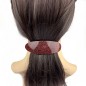 Barrette cheveux ovale incurvée fait main paillette 9.5cm - gris Barrette cheveux ovale incurvée fait main paillette 9.5cm - gris