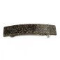 Barrette cheveux rectangle fait main paillette 9cm - marron