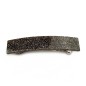 Barrette cheveux rectangle fait main paillette 9cm - marron