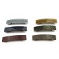 Barrette cheveux rectangle fait main paillette 9cm - vert