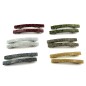 Lot de 2 barrettes cheveux fine fait main paillette 7cm - gris