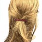 Lot de 2 barrettes cheveux fine fait main paillette 7cm - gris