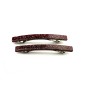 Lot de 2 barrettes cheveux fine fait main paillette 7cm - rouge