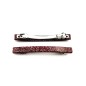 Lot de 2 barrettes cheveux fine fait main paillette 7cm - rouge