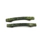 Lot de 2 barrettes cheveux fine fait main paillette 7cm - vert Lot de 2 barrettes cheveux fine fait main paillette 7cm - vert