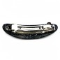 Barrette cheveux 8.5cm ovale incurvée fait main paillette - Gris