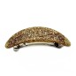 Barrette cheveux 8.5cm ovale incurvée fait main paillette - Doré Barrette cheveux 8.5cm ovale incurvée fait main paillette - Doré