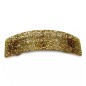 Barrette cheveux 8cm rectangle incurvé fait main paillette  - doré