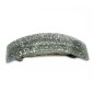 Barrette cheveux 8cm rectangle incurvé fait main paillette - Argent Barrette cheveux 8cm rectangle incurvé fait main paillette - Argent