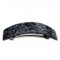 Barrette cheveux 8cm rectangle incurvé fait main paillette - Gris Barrette cheveux 8cm rectangle incurvé fait main paillette - Gris