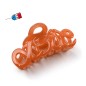 Pince cheveux "Love" Made in France 8.5cm - Rose saumon