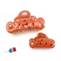 Pince cheveux "Love" Made in France 8.5cm - Rose saumon