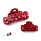 Pince cheveux "Love" Made in France 8.5cm - Rouge foncé Pince cheveux "Love" Made in France 8.5cm - Rouge foncé