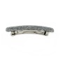 Barrette cheveux 9cm acétate fait main paillette - argent
