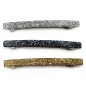 Barrette cheveux longue 10cm acétate fait main paillette - doré Barrette cheveux longue 10cm acétate fait main paillette - doré