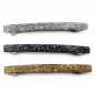Barrette cheveux longue 10cm acétate fait main paillette - argent Barrette cheveux longue 10cm acétate fait main paillette - argent