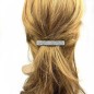 Barrette cheveux 8cm acétate fait main paillette - argent Barrette cheveux 8cm acétate fait main paillette - argent