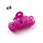 Petite pince cheveux "Love" Made in France 5.5cm, fuchsia Petite pince cheveux "Love" Made in France 5.5cm, fuchsia