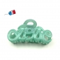 Pince cheveux "Love" Made in France 8.5cm - vert eau Pince cheveux "Love" Made in France 8.5cm - vert eau