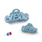 Pince cheveux "Love" Made in France 8.5cm - bleu moyen Pince cheveux "Love" Made in France 8.5cm - bleu moyen