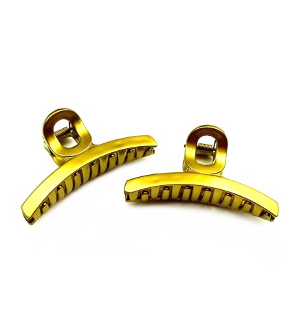 Lot de 2 pinces cheveux 8cm - doré ou argenté