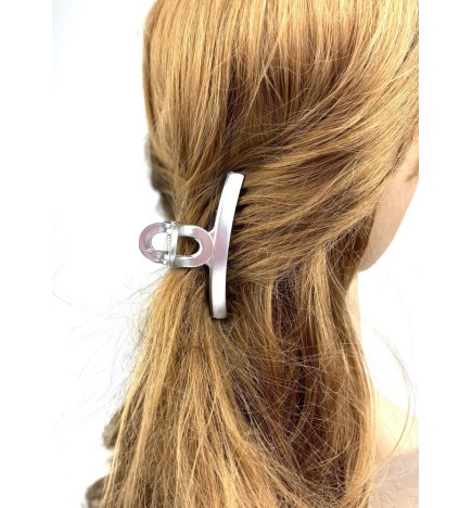 Lot de 2 pinces cheveux 8cm - doré ou argenté