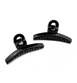 Lot de 2 pinces cheveux 8cm - noir ou marron